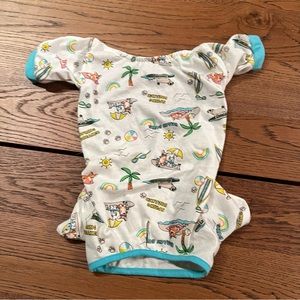 Fashion Pet Dog Pajama One Piece Medium Spring Breaker Print